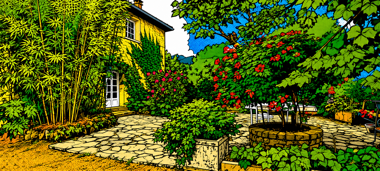 Les Meulières, maison d'hôtes dans la verdure près de Domme